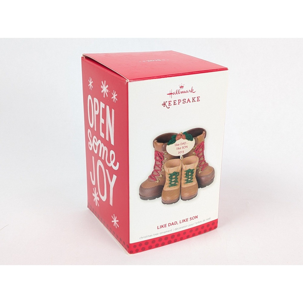 Hallmark Keepsake 2013 Like Dad Like Son Hiking Boots Christmas Ornament QXG1322